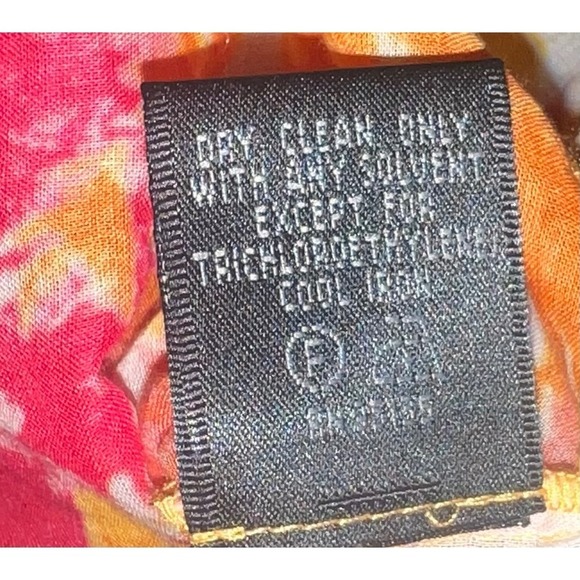 Lafayette 148 bright plunge blouse boho Batik summer sheer size s - Picture 4 of 5